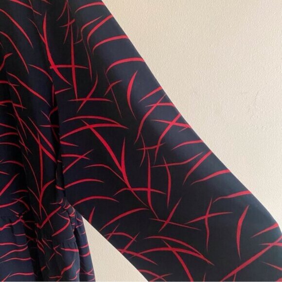 Ulla Popken Tunic Women's Size 36/38 Black Geometric Pockets Stretch Round Neck - Picture 6 of 14